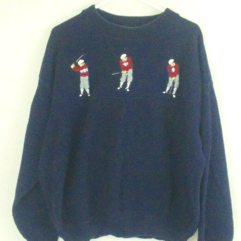 Sutter & Grant Navy Blue Golfing Sweater XL